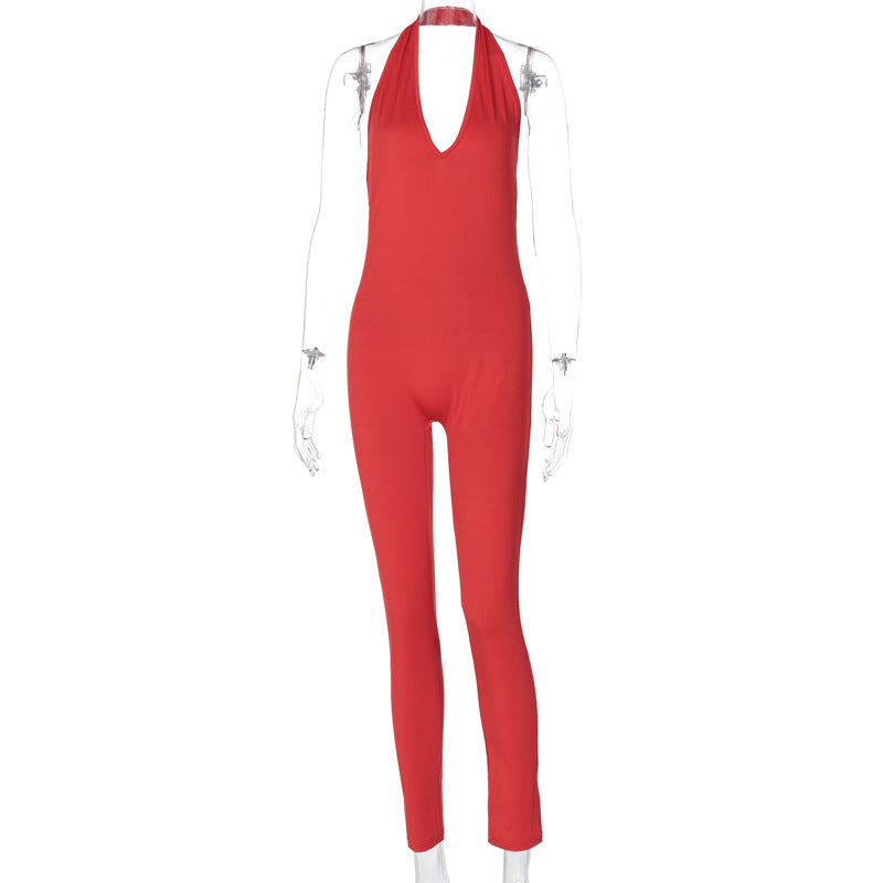 Women Skinny Sleeveless Jumpsuit – Sportlich & Figurbetont